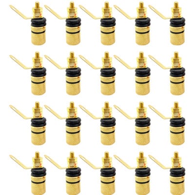 20 buc mufă banană de 4 mm, placată cu aur, terminale pentru difuzor, conector pentru terminal audio