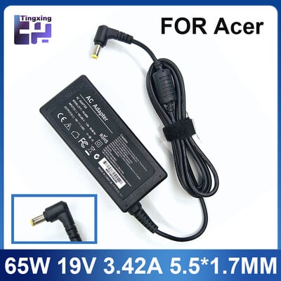 19V 3.42A 65W 5.5*1.7mm AC adapter punjača za laptop za Acer Aspire 5315 5630 5735 5920 5535 5738 6920 6530G 7739Z napajanje