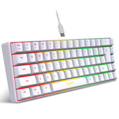 Herná klávesnica s 60% podsvietením, ergonomická malá mini membránová klávesnica, kompaktná RGB podsvietená klávesnica pre Windows, PC, notebook, hranie hier