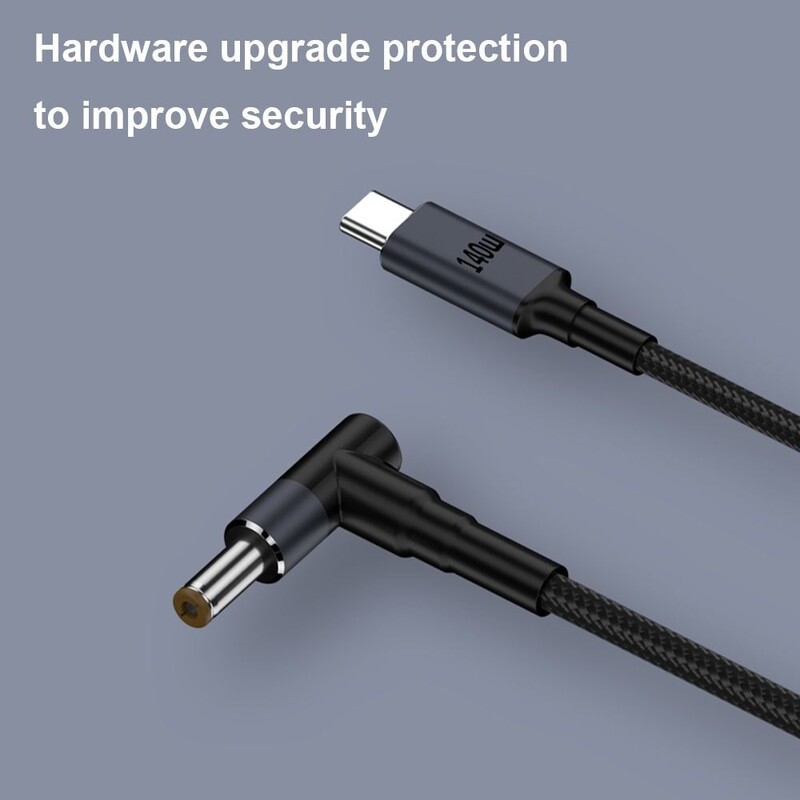 Cablu USB de tip C la DC de 180 cm PD 140 W Cablu de alimentare pentru laptop 20 V 7 A Linie convertizor Sârmă de încărcare rapidă pentru HP/Dell/Asus