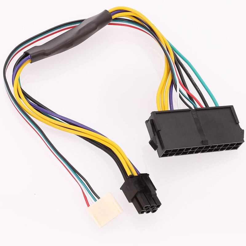 Cablu adaptor de alimentare ATX cu 24 pini la 6 pini pentru HP Z220 Z230 SFF MT TWR seria 4000 6005 8300 ProDesk 600 G1 EliteDesk 800