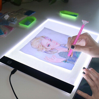 Размер A3/A4/A5 LED светлинна подложка Защита на очите По-лесно за разпродажба на бродерия с диамантена живопис Подложка за рисуване на три нива с възможност за димиране