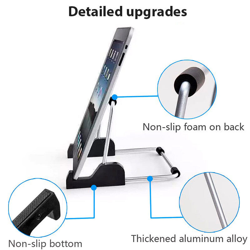 Planšetdatora turētāja statīvs Super viegls universāls statīvs salokāms regulējams alumīnija turētāja statīvs priekš Ipad Samsung planšetdatora piederumi