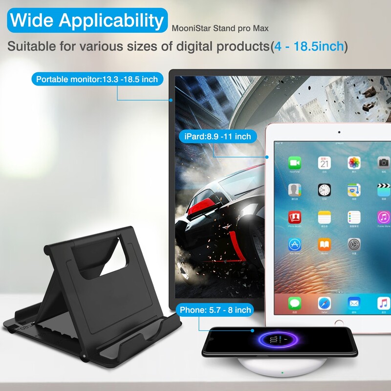 Bimawen pārnēsājamā monitora salokāms statīvs 4,7-18,5 collu planšetdatora monitora statīvs priekš iPad iPhone HUAWEI Xiaomi portatīvais statīvs