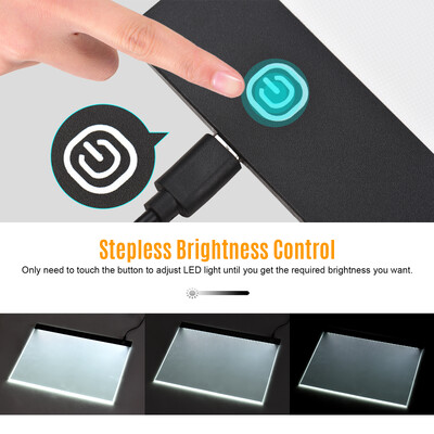 A3 LED gaismas paliktnis dimanta gleznošanai Caurspīdīgs rasēšanas dēlis ar USB darbināmu digitālās grafikas planšetdatoru mākslas animācijas skicēšanai