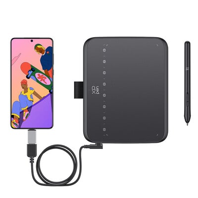 XPPen Deco 640 Graphics Pen Tablet 16384 Spiediena līmenis 60° slīpums Atbalsts 8 īsinājumtaustiņi PC Android spēlei osu