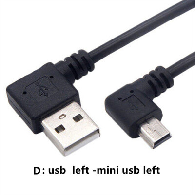Mini USB Cable Right Angle 90 Male to Male USB to USB Cable Sync Data Charge 0,2m