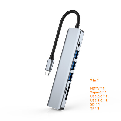 USB C šakotuvas su 4K HDMI suderinamas USB 3.0 2.0 C tipo PD įkrovimo dokas, skirtas MacBook iPad Samsung S10 Dex TV pelė klaviatūra U diskas