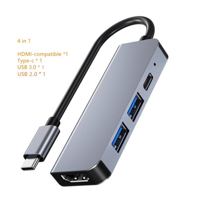 USB C šakotuvas su 4K HDMI suderinamas USB 3.0 2.0 C tipo PD įkrovimo dokas, skirtas MacBook iPad Samsung S10 Dex TV pelė klaviatūra U diskas