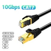 Cablu Ethernet CAT7 de rețea 10Gb RJ45 Cablu de rețea Lan Rețea Cordon de corecție Ethernet Cablu CAT 7 pentru router de computer