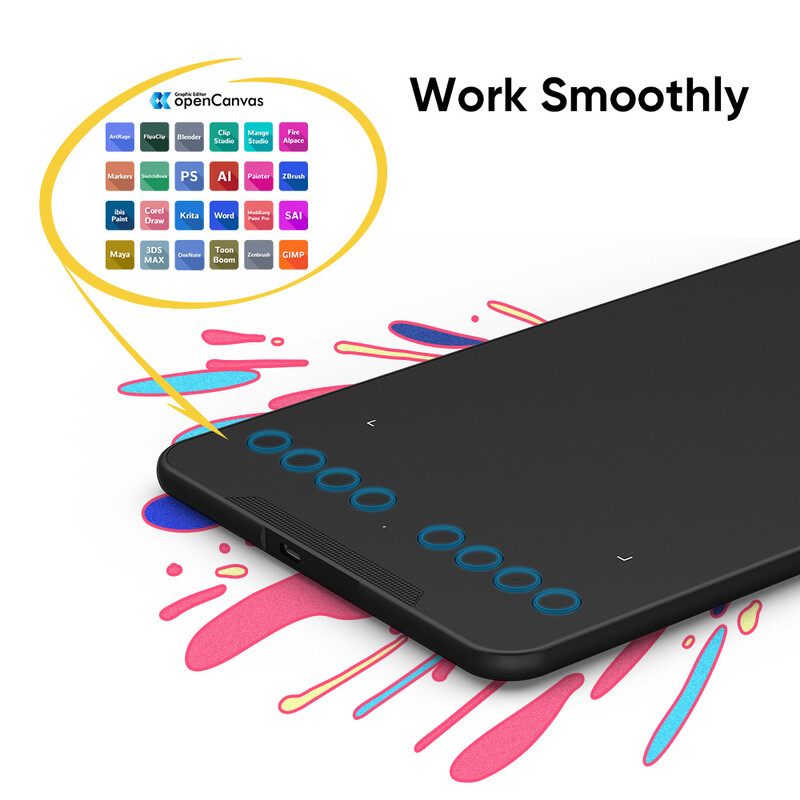 Tabletă grafică XPPen 7x4 inci 8 taste Express Nivel 16384 fără baterie Tabletă cu stilou digital pentru desen Suport Android Windows Ma