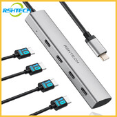 RSHTECH USB C Hub USB 3.1/3.2 Gen2 Hub 10Gbps 4-Port USB C Splitter Prijenosni aluminijski USB Type C na USB C adapter za MacBook