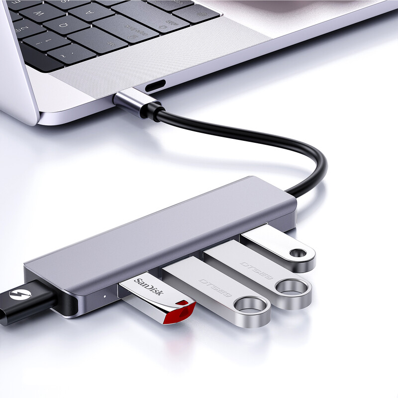 Hub USB C Getatek 10 Gbps Splitter USB C 100 W Putere de încărcare Hub USB 3.2 pentru laptop MacBook Air/Pro iPhone 15/15 Pro/15 Pro Max