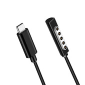 USB Type-C ātrās uzlādes kabelis darbojas ar 15V/3A USB-C PD protokola lādētāja strāvas adapteri, kas ir savietojams ar Surface Pro1/2 RT