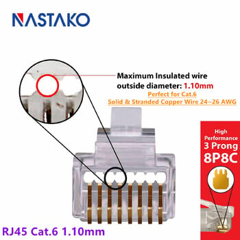 RJ45 Passthrough Connector Цветове Cat5e Cat6 Connector RJ45 Easy Pass Thru Модулен щепсел за плътно многожилен UTP мрежов LAN кабел