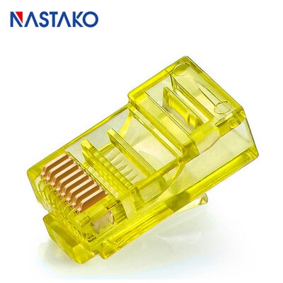 Farby priechodných konektorov RJ45, konektor Cat5e Cat6, modulárny konektor RJ45 s jednoduchým priechodným konektorom pre pevný lankový kábel UTP, sieťový LAN kábel