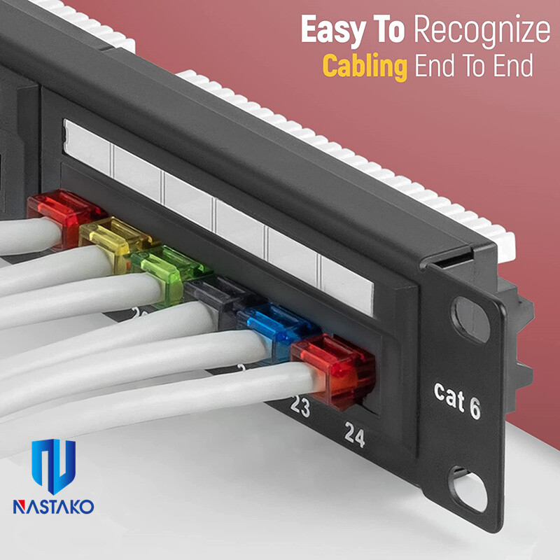 Farby priechodných konektorov RJ45, konektor Cat5e Cat6, modulárny konektor RJ45 s jednoduchým priechodným konektorom pre pevný lankový kábel UTP, sieťový LAN kábel