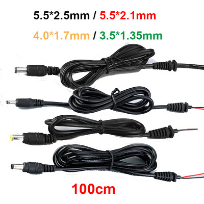 1M 2pinski adapter Izlazni adapter Kabel DC muški utikač 100cm Kabel 5.5*2.5mm/2.1mm 4.0*1.7mm 3.5*1.35mm kabel za popravak