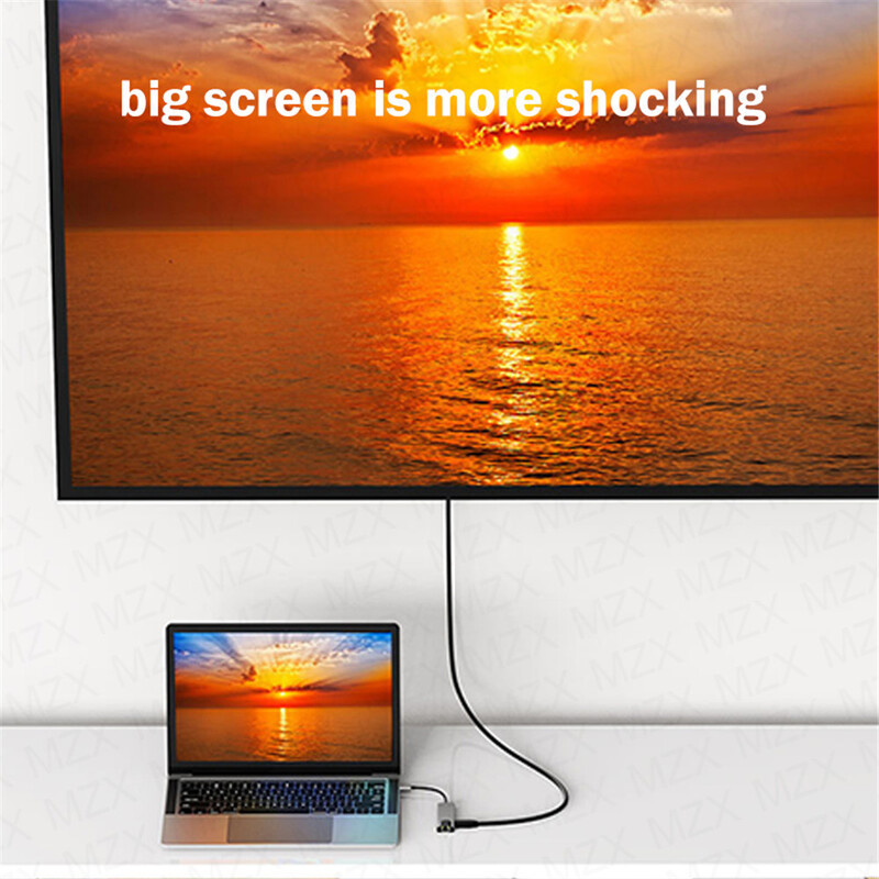 MZX 8-în-1 USB C Hub Docking Station 3 0 Tip CA Concentrator 4K HDMI compatibil RJ45 Cititor de carduri Dock pentru hub-uri pentru laptopuri Macbook