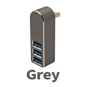 1PC алуминиева сплав 3 порта USB хъб Mini USB3.0 високоскоростен хъб сплитер кутия за компютър лаптоп U диск четец на карти за мобилен телефон