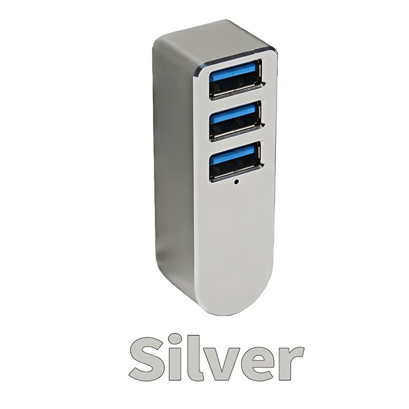 1PC hliníkový zliatinový 3-portový USB Hub Mini USB 3.0 vysokorýchlostný Hub Splitter Box pre PC laptop U Disk Čítačka kariet pre mobilný telefón