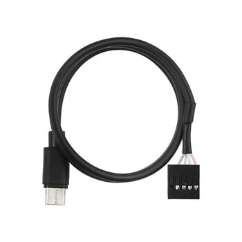 USB Type C към 9Pin USB кабел за дънна платка на компютър към USBC вторичен екран PC LCD екран