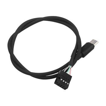 USB Type C към 9Pin USB кабел за дънна платка на компютър към USBC вторичен екран PC LCD екран