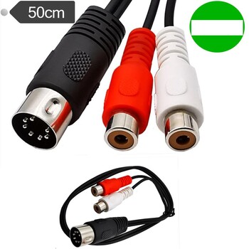 DIN 7-pin 7pin to 2 RCA lotus адаптерен кабел мъжки към женски винтидж аудио оборудване високоговорител адаптер кабелна линия 0,5 м/1 м/1,5 м