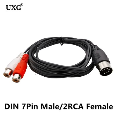 DIN 7-pin 7pin to 2 RCA lotus адаптерен кабел мъжки към женски винтидж аудио оборудване високоговорител адаптер кабелна линия 0,5 м/1 м/1,5 м