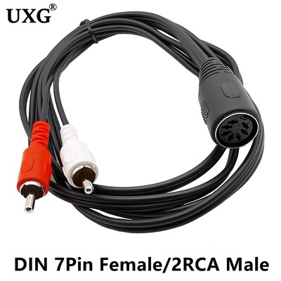 DIN 7-pin 7pin to 2 RCA lotus адаптерен кабел мъжки към женски винтидж аудио оборудване високоговорител адаптер кабелна линия 0,5 м/1 м/1,5 м