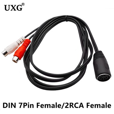 DIN 7-pin 7pin to 2 RCA lotus адаптерен кабел мъжки към женски винтидж аудио оборудване високоговорител адаптер кабелна линия 0,5 м/1 м/1,5 м