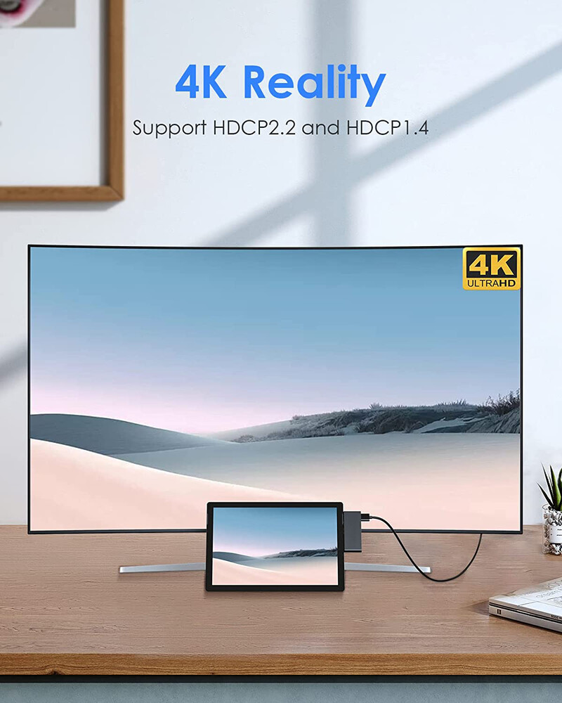 Dock de expansiune pentru Microsoft Surface Pro 4 Hub USB3.0 SD/TF HDMI4K Rj45 Adaptor USB de tip C cu 6 porturi pentru Surface Pro 4/5/6 2018