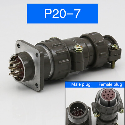 Aviation pistikupesa ümmargune pistik P20 seeria 2.3.4.5.7 südamiku tihvtide liidese läbimõõt 20 mm