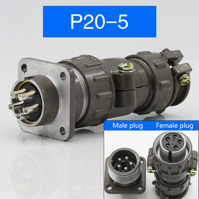 Aviation pistikupesa ümmargune pistik P20 seeria 2.3.4.5.7 südamiku tihvtide liidese läbimõõt 20 mm