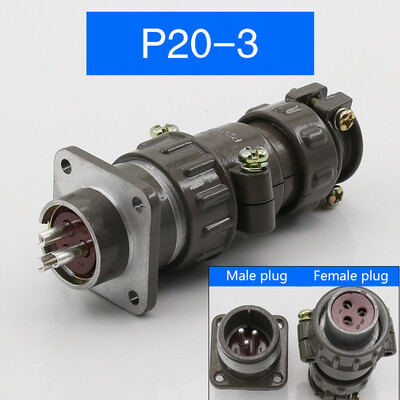Aviation pistikupesa ümmargune pistik P20 seeria 2.3.4.5.7 südamiku tihvtide liidese läbimõõt 20 mm