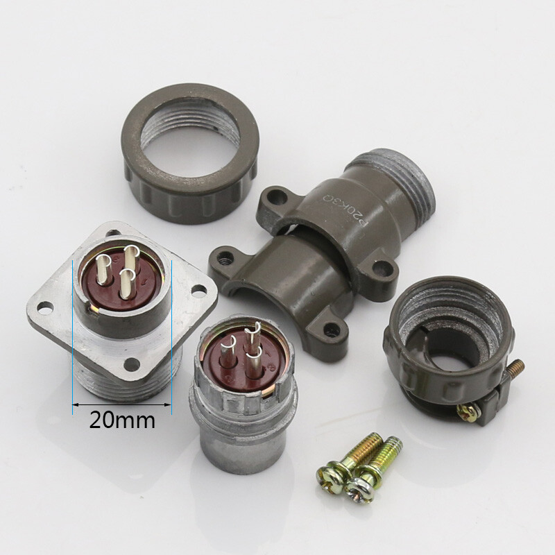 Aviation pistikupesa ümmargune pistik P20 seeria 2.3.4.5.7 südamiku tihvtide liidese läbimõõt 20 mm