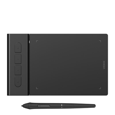 Tabletă grafică pentru desen VEIKK VK430, 4x3 inci, suportă Android PC Mac, fără baterie, jocuri, OSU, design Chromebook 8192 nivele, 290 RPS