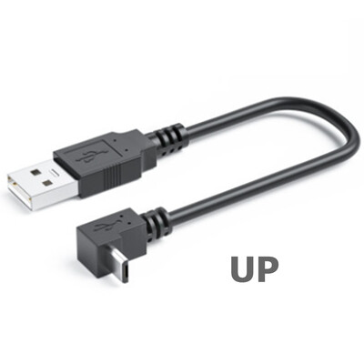 Nabíjací kábel s konektorom micro USB (samec) hore, dole, doľava a doprava, 90 stupňov, 0,5 m a 1 m pre mobilný telefón a tablet