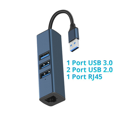 NNBILI USB C HUB 100Mbps 3 porta USB 3.0 2.0 Type C HUB USB na Rj45 Ethernet adapter RTL8152B za MacBook prijenosno računalo