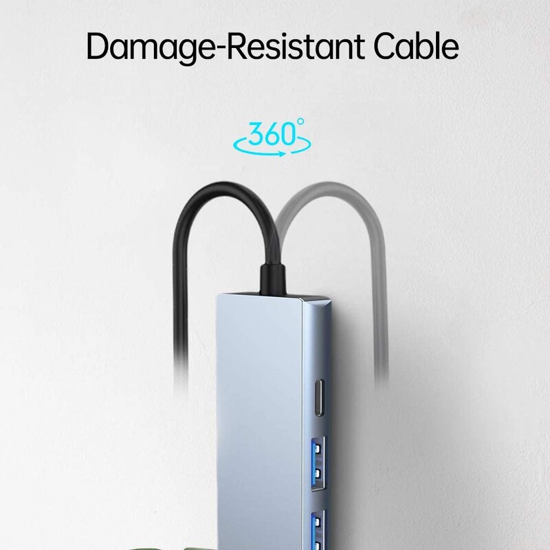 USB C Hub σε συμβατό με HDMI προσαρμογέα Rj45 100M OTG Thunderbolt 3 Dock με Usb3.0 για Macbook Pro/Air M1 Galaxy S21 S20