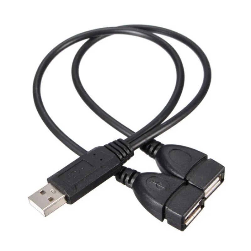 Cablu USB 2.0 de înaltă calitate Cablu adaptor dublu splitter USB, unul la doi, mamă la USB 2, cablu prelungitor de alimentare masculin