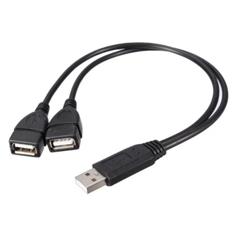 Cablu USB 2.0 de înaltă calitate Cablu adaptor dublu splitter USB, unul la doi, mamă la USB 2, cablu prelungitor de alimentare masculin