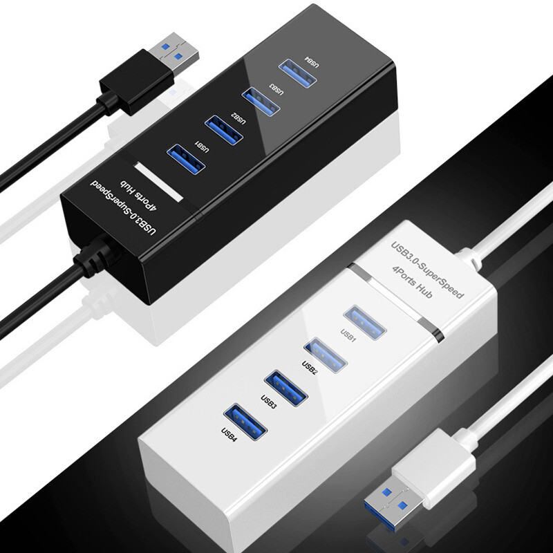 USB 3.0 4/7 Θύρες Hub Splitter Μήκος καλωδίου 30/120cm για φορητό υπολογιστή Ποντίκι πληκτρολογίου φορητό Σκληρός δίσκος 5V 2A AC DC POWER CHARGER