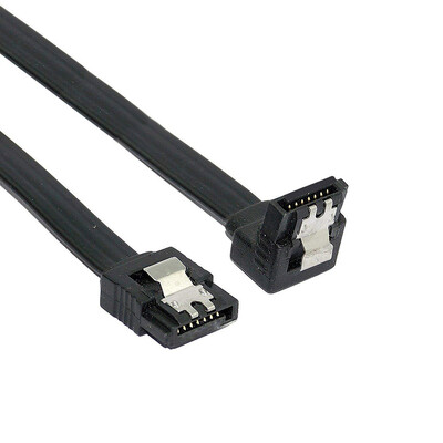 Cablu de date Sata 3.0 2 buc. Cablu SATA III SATA 3 45 cm cu zăvor de blocare drept la unghi drept 90 grade 6 GB