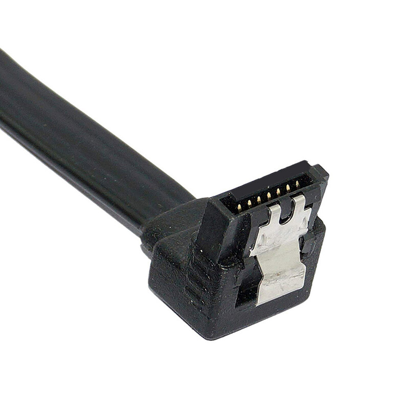 2db Sata 3.0 adatkábel SATA III SATA 3 kábel 45 cm reteszelő retesszel egyenesen derékszögig 90 fokos 6 GBs