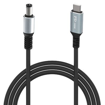 USB C към DC 5,5 x 2,1 мм захранващ кабел за зареждане за лаптоп (5521), 20 V USB тип C мъжки вход към DC 5,5 x 2,1 мм мъжки кабел до 100 W