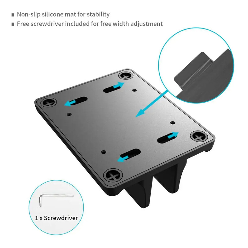 Vaydeer plastikinis vertikalus nešiojamojo kompiuterio stovo laikiklis Reguliuojamas stalinio nešiojamojo kompiuterio dokas, taupantis vietą 3 viename kompiuterio stovas