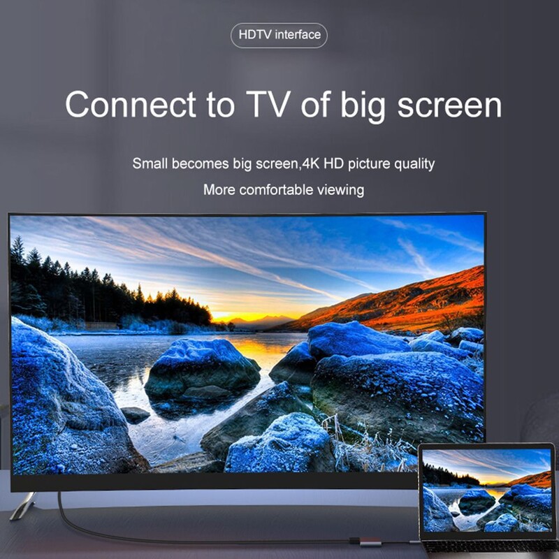 USB C Docking Station 4in1 Hub Type-C σε διπλή 4K HD ίδια οθόνη Προσαρμογέας γρήγορης φόρτισης USB 3.0 PD για οθόνη φορητού υπολογιστή Thunderbolt3