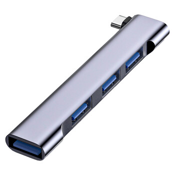 Разпродажба 90-градусов USB 3.0 C HUB Type C към 4 портов сплитер адаптер за Xiaomi Lenovo Macbook Pro 13 15 Air Pro PC аксесоари