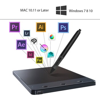 HUION H420 Mini Graphics Tablet με 3 προσαρμοσμένα πλήκτρα τύπου Signature Pad 2048 Level Pressure Drawing Tablet Ιδανικό για OSU